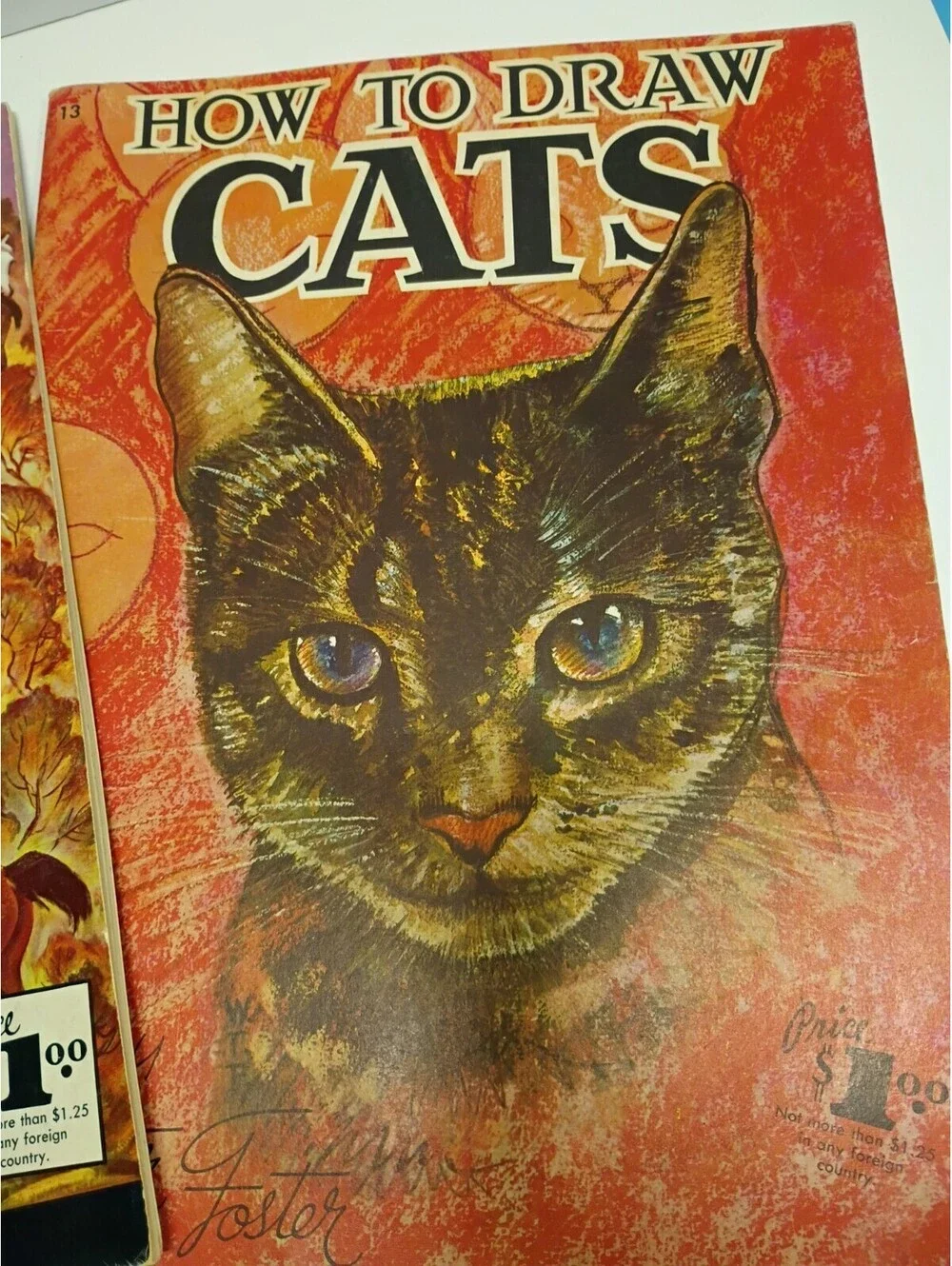 *2*  VINTAGE Large Books-How To Draw Horses & How To Draw Cats by WALTER FOSTER